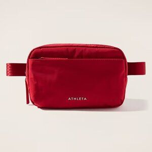Athleta All About Crossbody Belt Bag Red NWT